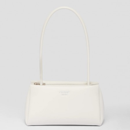 Prada Supernova Small Shoulder Bag In White Leather