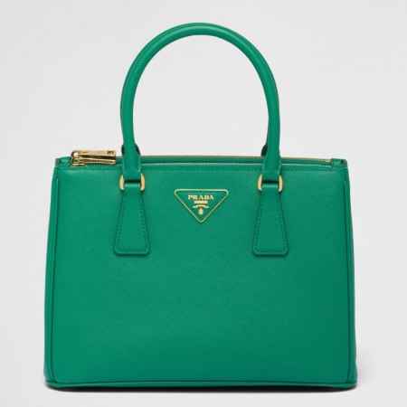 Prada Small Galleria Bag In Mango Saffiano Leather