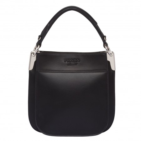 Prada Small Margit Bag In Black Calfskin