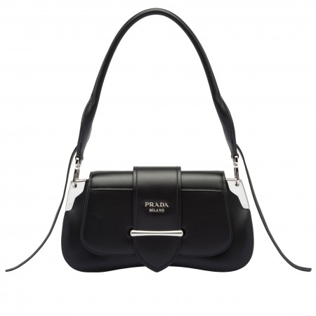 Prada Sidonie Black Leather Shoulder Bag