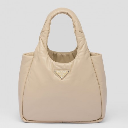 Prada Medium Tote Bag in Beige Nappa Leather