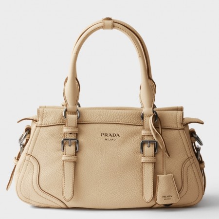 Prada Large Tote Bag in Beige Buckskin