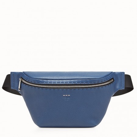 Fendi Belt Bag In Blue Romano Leather