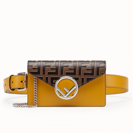 Fendi Yellow Kan I F Belt Bag With FF Motif