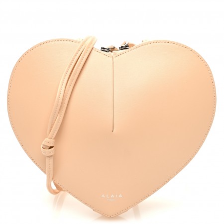 Alaia Le Coeur Heart Bag in Beige Calfskin