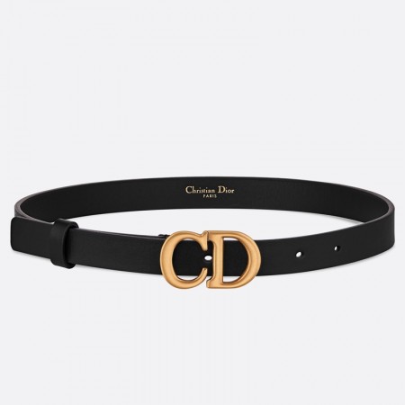 Dior Saddle 20MM Belt In Black Calfskin