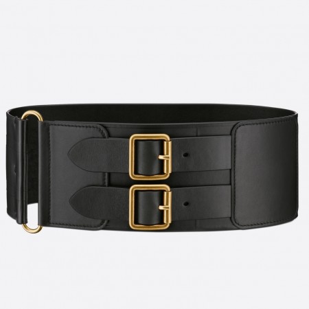 Dior D-Waist Belt 100MM In Black Smooth Calfskin