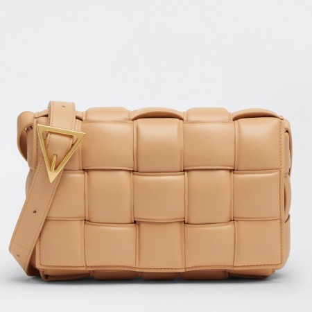 Bottega Veneta Padded Cassette Bag In Almond Lambskin