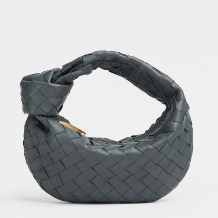 Bottega Veneta Mini BV Jodie Bag In Thunder Woven Leather