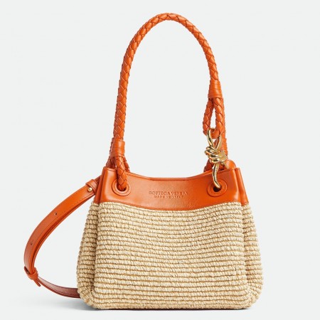 Bottega Veneta Parachute Small Bag in Natural Raffia 
