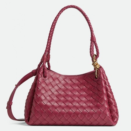 Bottega Veneta Parachute Medium Bag in Cinnabar Intrecciato Lambskin