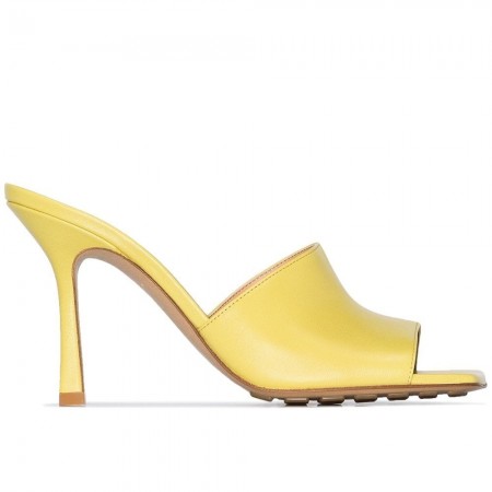 Bottega Veneta Stretch Mules 90mm In Yellow Lambskin