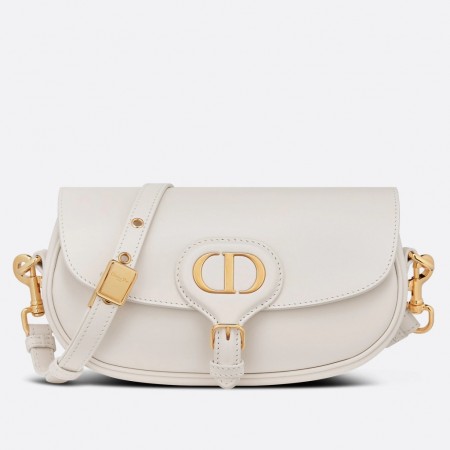 Dior Bobby East-West Bag In White Box Calfskin