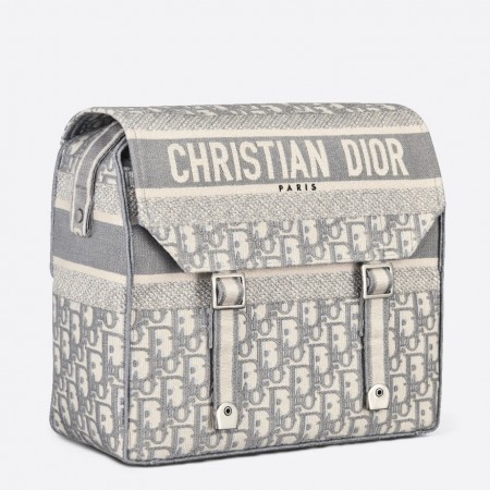 Dior Diorcamp Messenger Bag In Grey Oblique Canvas