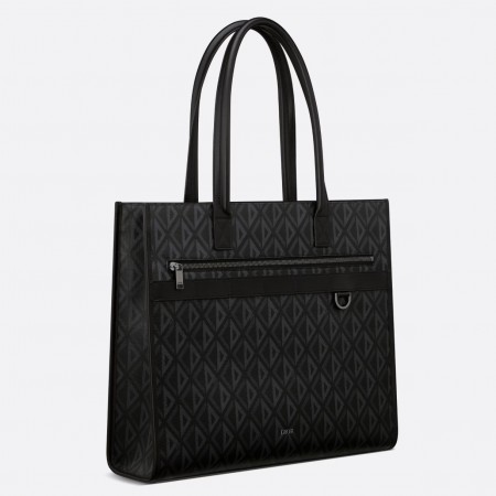 Dior Safari Tote Bag in Black CD Diamond Canvas