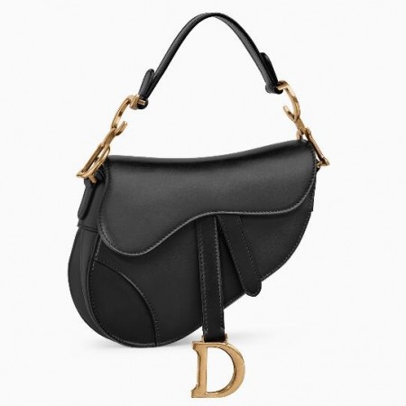 Dior Saddle Bag In Black Calfskin