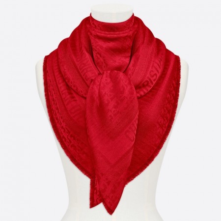 Dior Red Oblique Shawl 140 CM