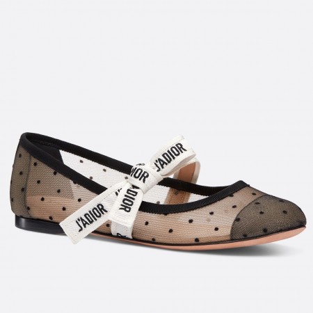 Dior Miss J'Adior dotted Swiss Tulle Ballet Pump