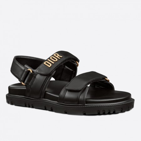 Dior DiorAct Sandals In Black Lambskin