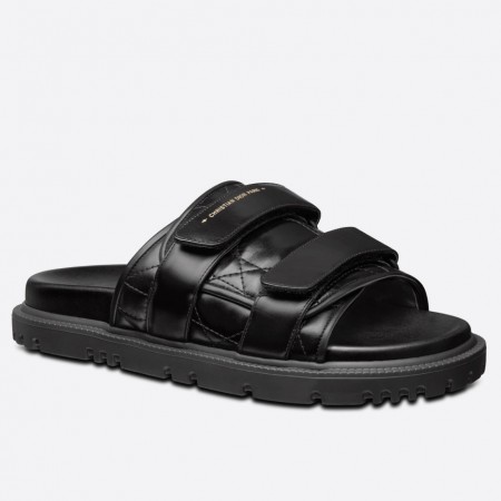 DIor Dio(r)evolution Slides In Black Quilted Cannage Calfskin