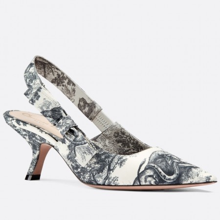 Dior Sweet-D High-heeled Pump In Toile De Jouy Canvas