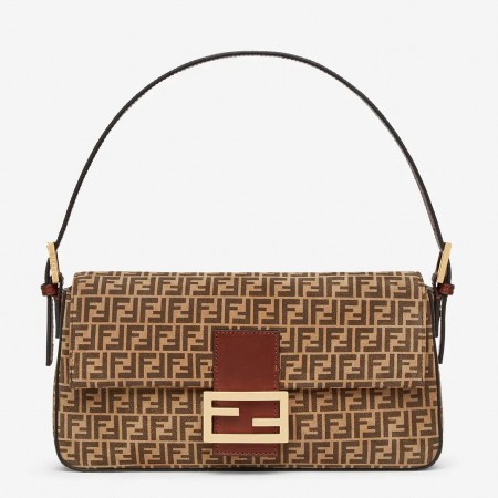 Fendi Medium Baguette 1997 Bag In Beige Split Leather