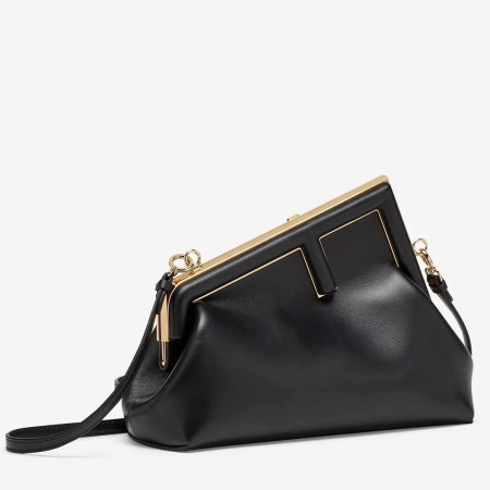 Fendi First Small Bag In Black Nappa Leather