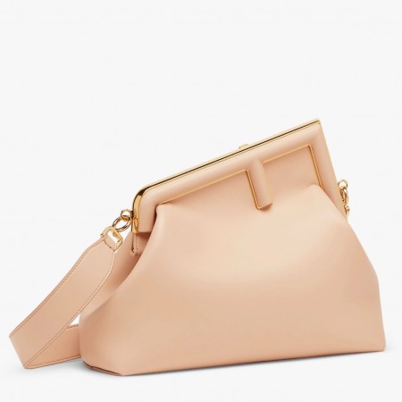 Fendi First Medium Bag In Powder Pink Nappa Leather