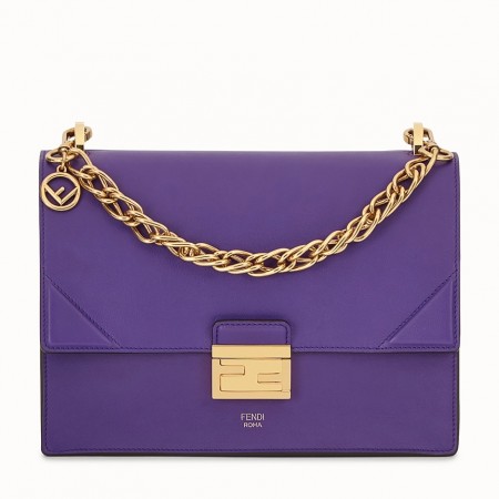 Fendi Kan U Bag In Purple Calfskin