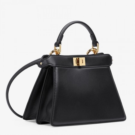 Fendi Peekaboo ISeeU Petite Bag In Black Nappa Leather