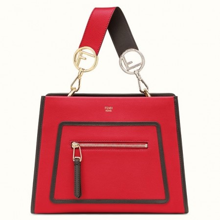 Fendi Small Runaway Bag In Red Calfskin Leather