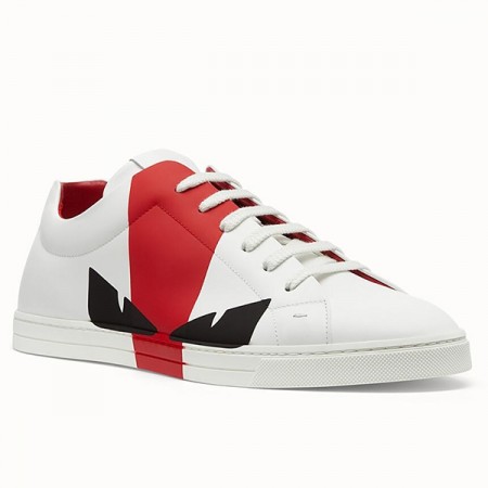 Fendi Red sprayed Low-tops Bag Bugs Sneakers