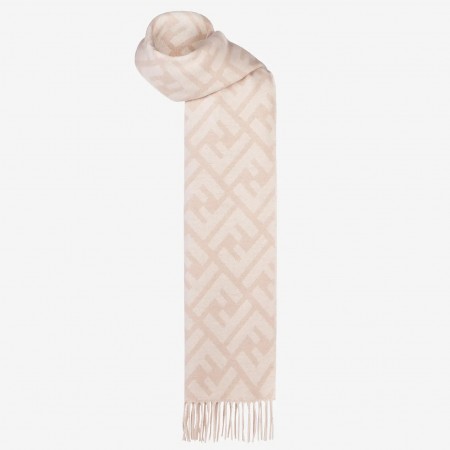 Fendi Beige Cashmere FF Long Scarf