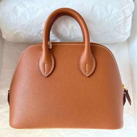 Hermes Bolide 1923 Mini Handmade Bag In Gold Evercolor Calfskin 