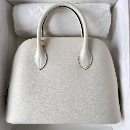 Hermes Bolide 1923 25 Handmade Bag In Nata Evercolor Calfskin 