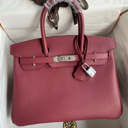 Hermes Birkin 30 Retourne Handmade Bag In Ruby Epsom Calfskin