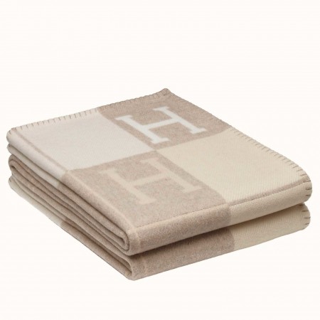 Hermes Beige Avalon III Throw Blanket