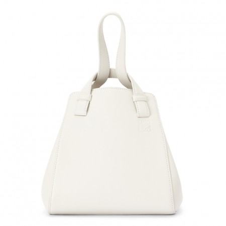 Loewe Hammock Nugget Bag In White Calfskin