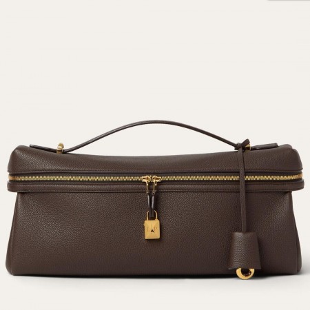 Loro Piana Extra Softy L33 Bag in Chocolate Grained Leather
