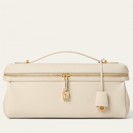 Loro Piana Extra Softy L33 Bag in White Grained Leather