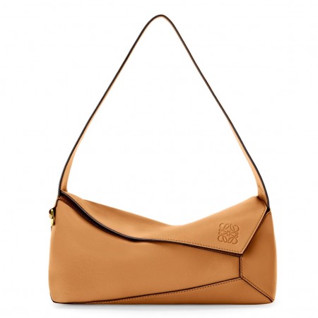 Loewe Puzzle Hobo Bag In Brown Nappa Calfskin 