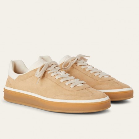 Loro Piana Women's Tennis Walk Sneakers in Dune Suede