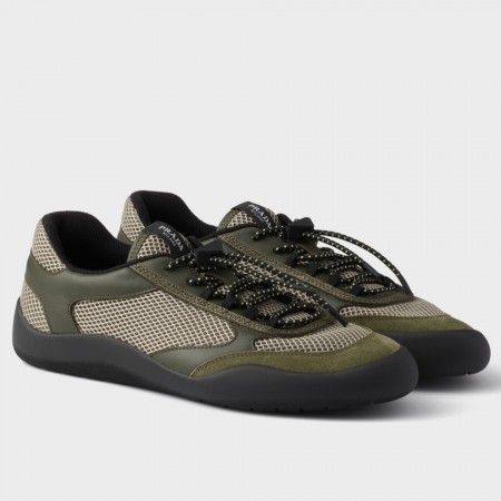 Prada Women's Speedrocks in Green Mesh and Leather