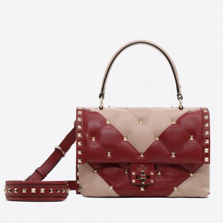 Valentino Garavani Quilted Candystud Top Handle Bag