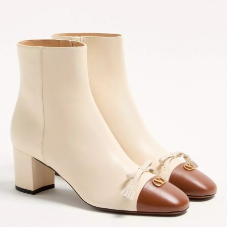 Valentino Valet Du Roi Ankle Boots 60mm in Butter Lambskin