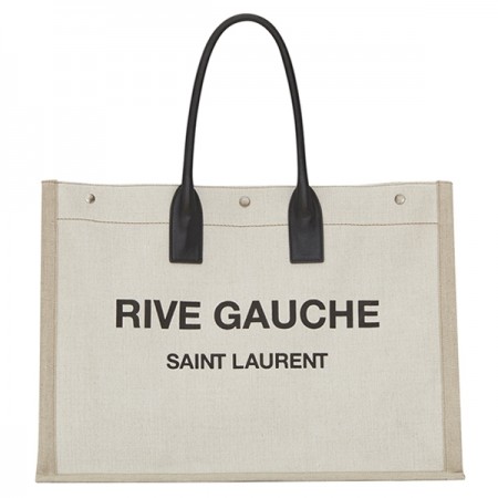 Saint Laurent Rive Gauche Tote Bag With Black Handle