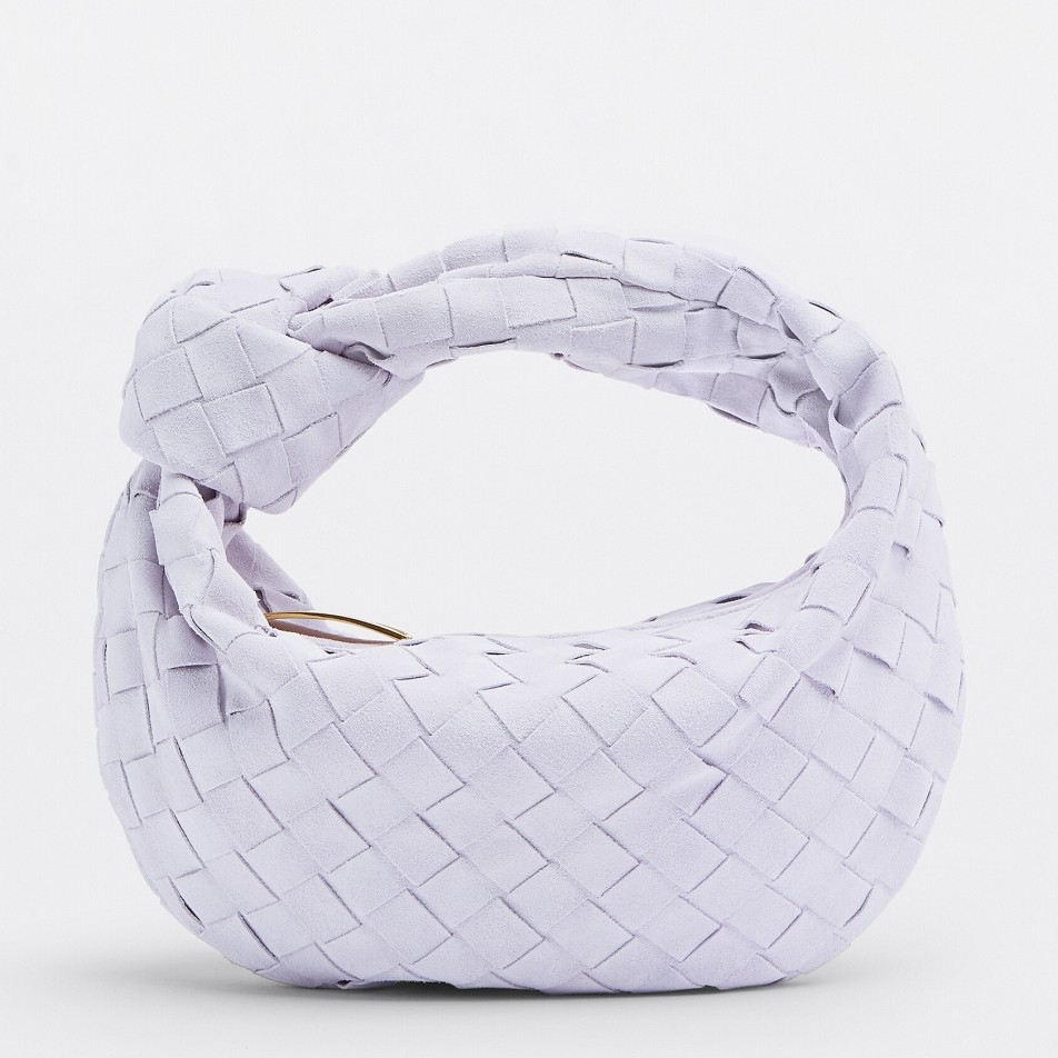 bo*te*ga Ve*ne*ta bv jodie mini bag in lilac intrecciato suede