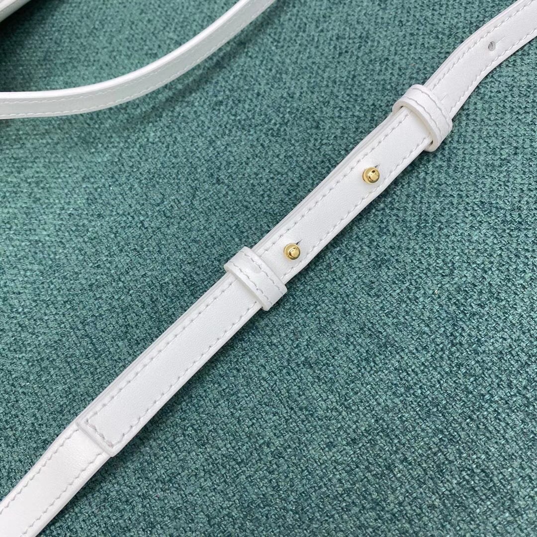bo*te*ga Ve*ne*ta mount small bag in white calfskin