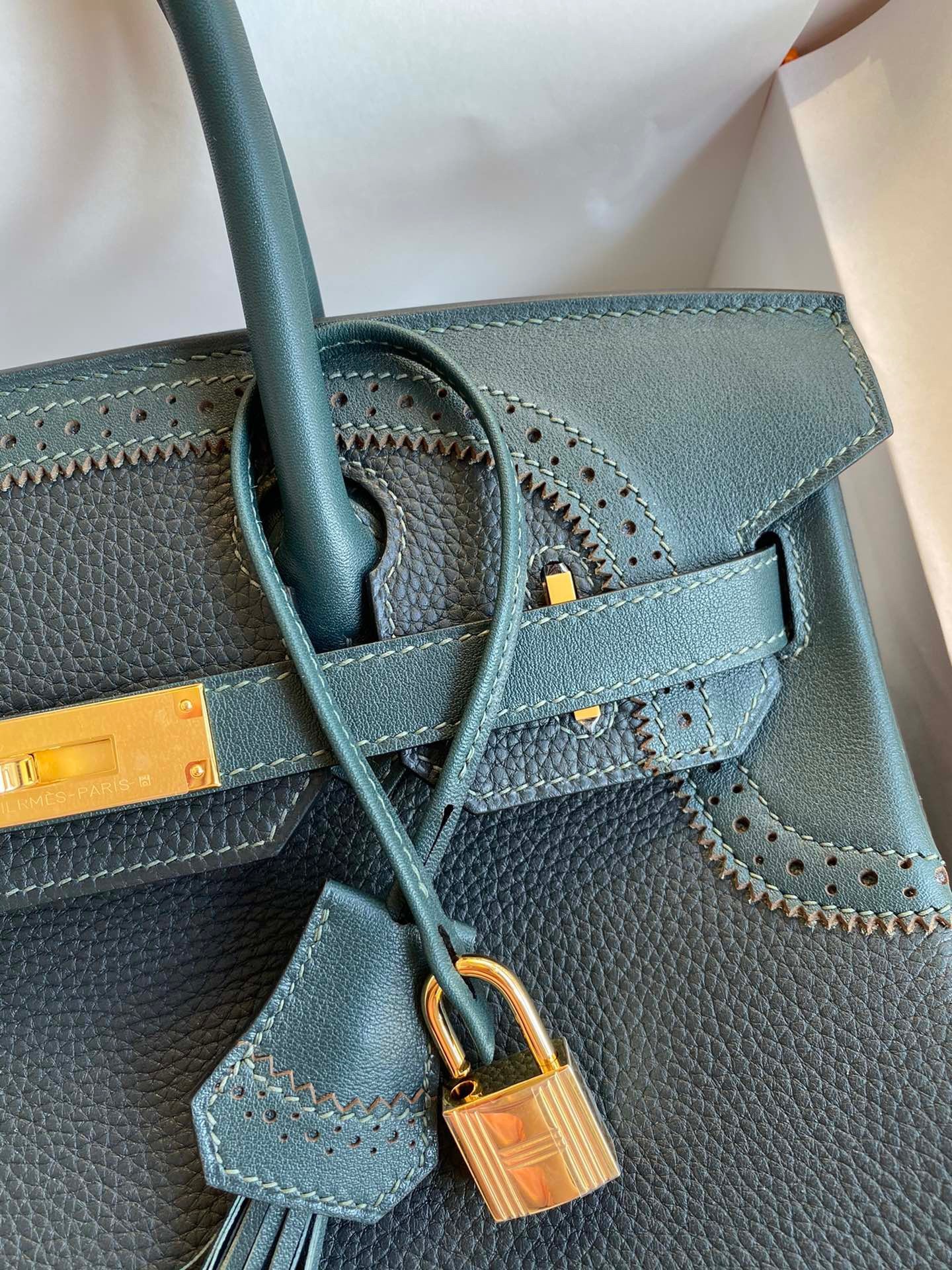 H**mes ghillies birkin 30cm limited-edition bag in black calfskin