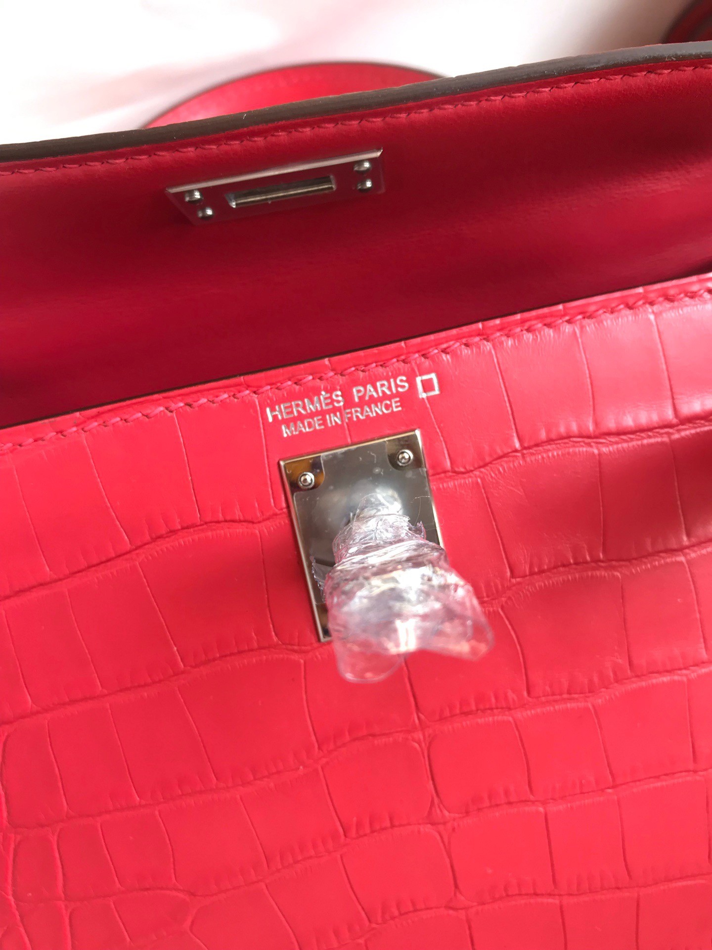 H**mes kelly mini ii sellier handmade bag in rose extreme matte alligator leather